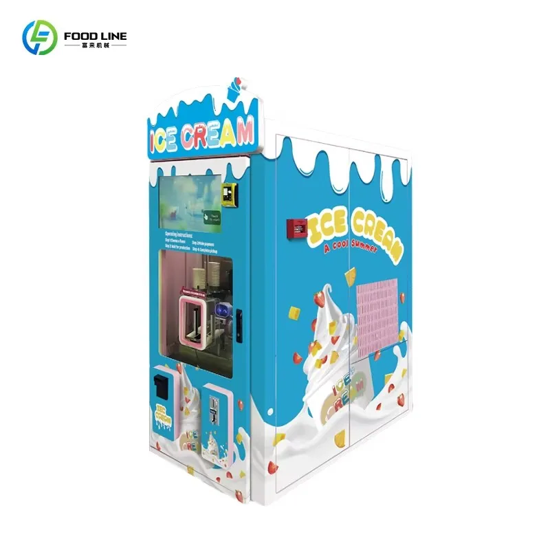 

Commercial Robot Ice Cream Vending Machine | Automatic Soft Serve Ice Cream Dispenser for Business & Mall