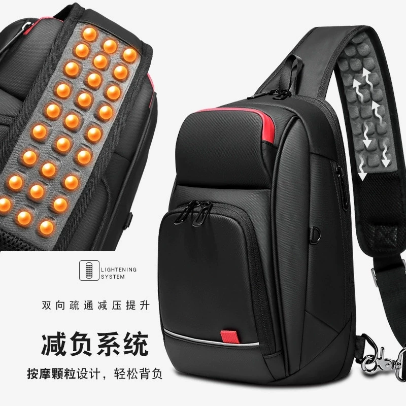 جديد الرجال حقيبة صدر للرجال الأعمال حقيبة كتف مفردة سعة كبيرة حقيبة كروسبودي تنفس حقيبة رياضية عادية