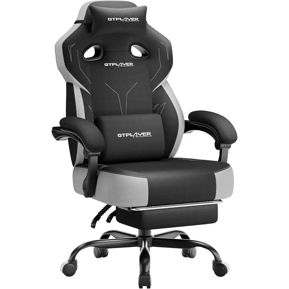 

Ergonomic Adjustable Reclining Gaming Chair with Footrest, Comfortable for Adults, Home Office, and Study, Black