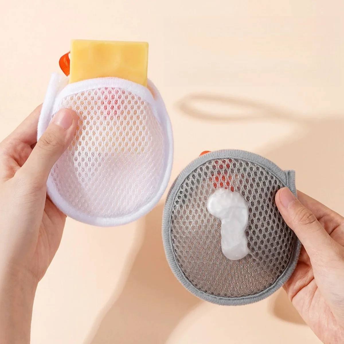 Soap bag foaming mesh bath flower scrubbing mesh bag super soft household foaming cotton mesh