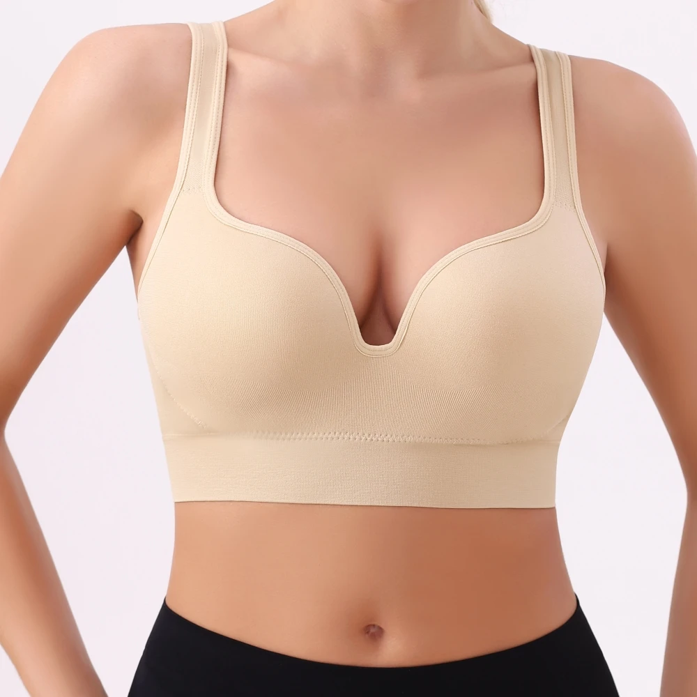 Sujetador Deportivo de Yoga para Mujer, Sin Costuras, Copas Fijas, Soporte Medio, Ropa Deportiva