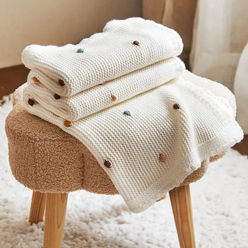 

Baby Swaddle Blanket Baby & Toddler Receiving Blankets for Girls Boys Soft Knit Stroller Throw Blankets New Born Bedding Quilt