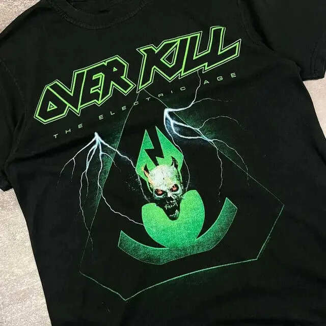 Retro Overkill band graphic short sleeve Shirt unisex men women KTV7232