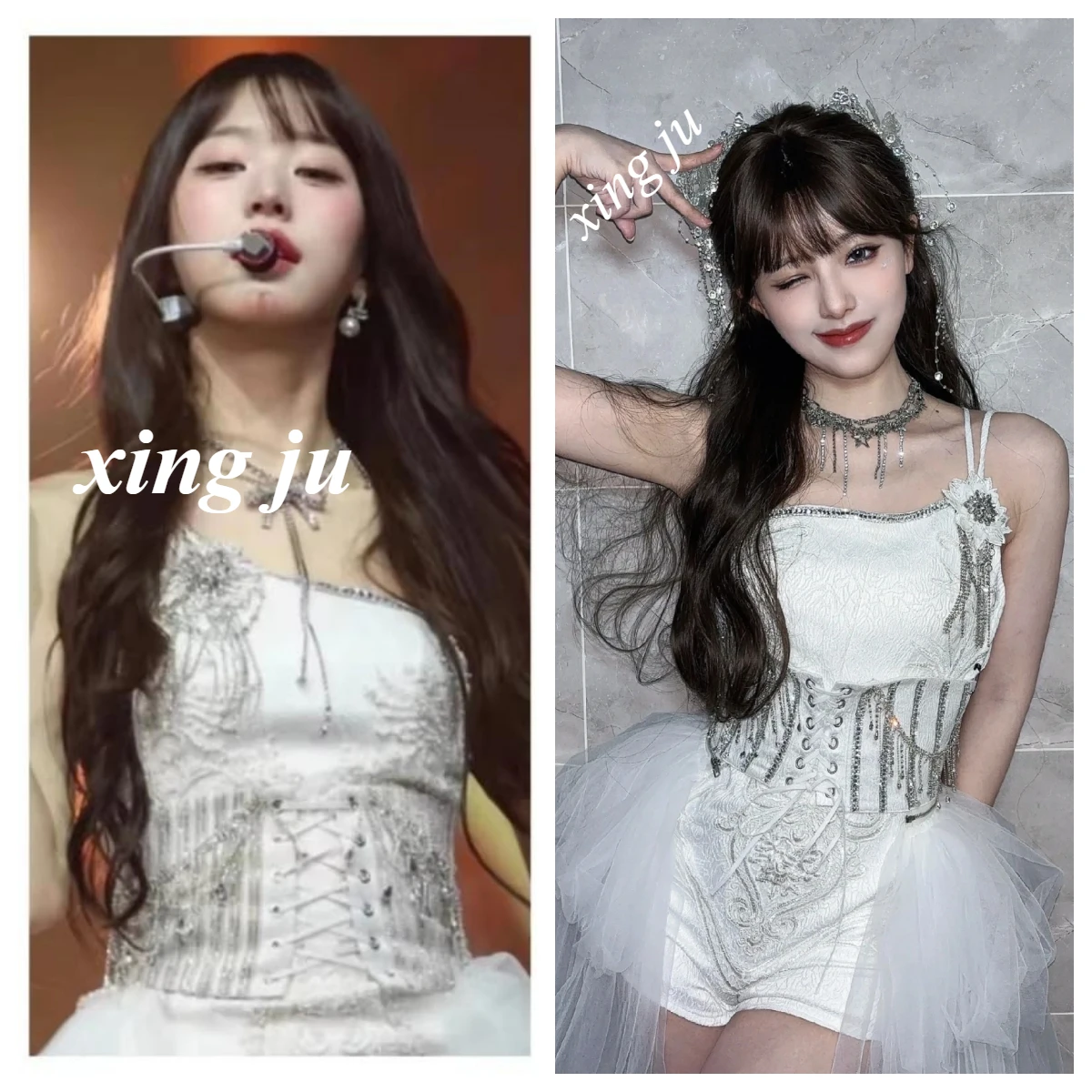 

Women'S Singer Kpop Outfits Jazz Clothing Party White Off-Shoulder Jumpsuit Nightclub Stage Performance Hip Hop Dance Clothes