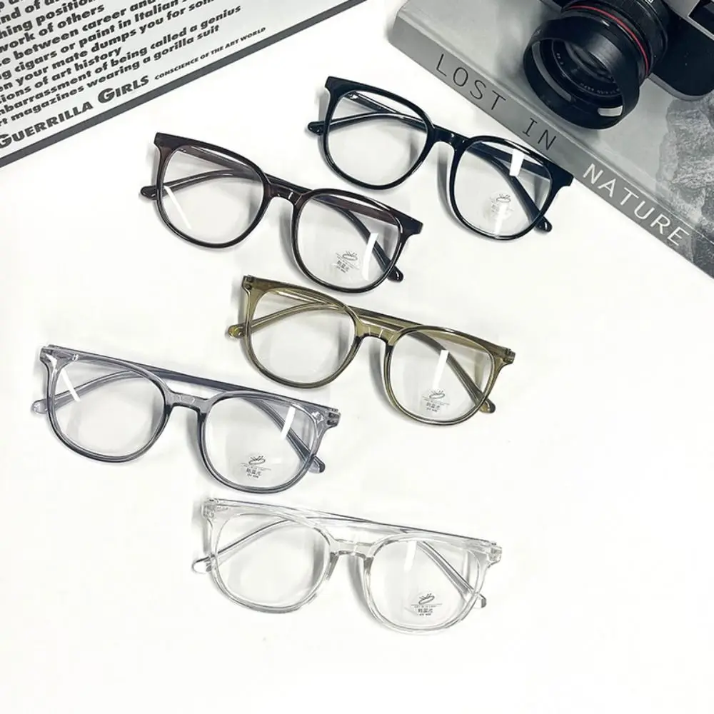 

Transparent Anti-blue Light Glasses Lightweight Anti Radiation Square Frame Myopia Glasses Eye Protective Retro