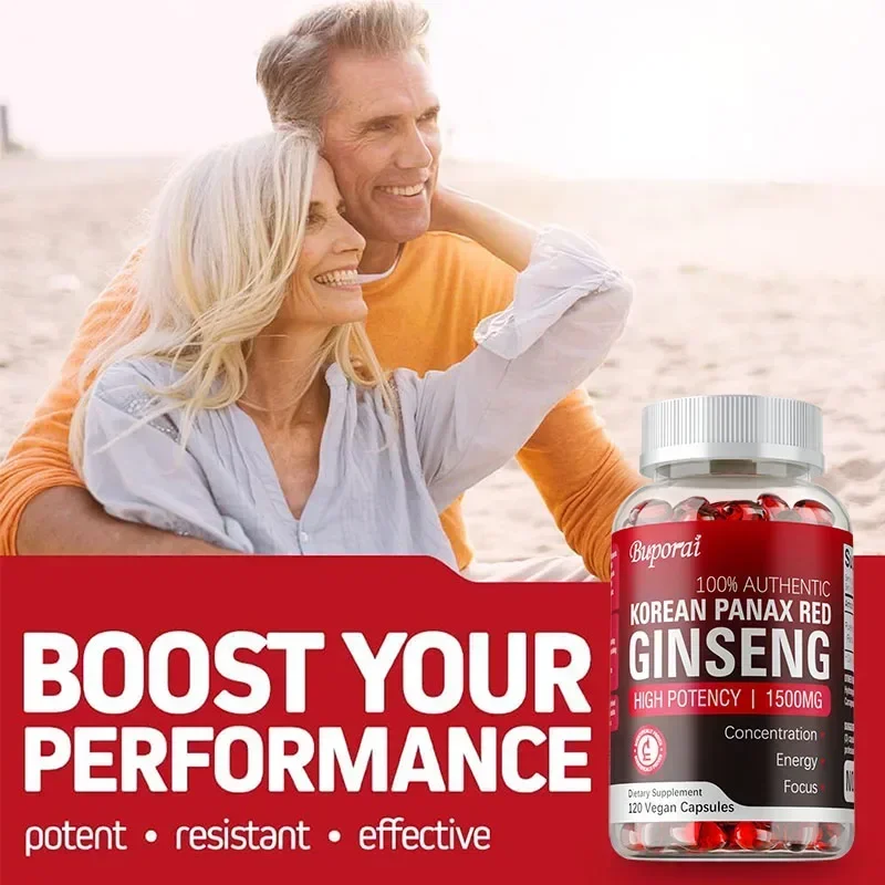 Korean Red Panax Ginseng Supplement - Enhances Endurance, Strength and Mood Balance Strong for Energy, Stamina and Focus - Image 3