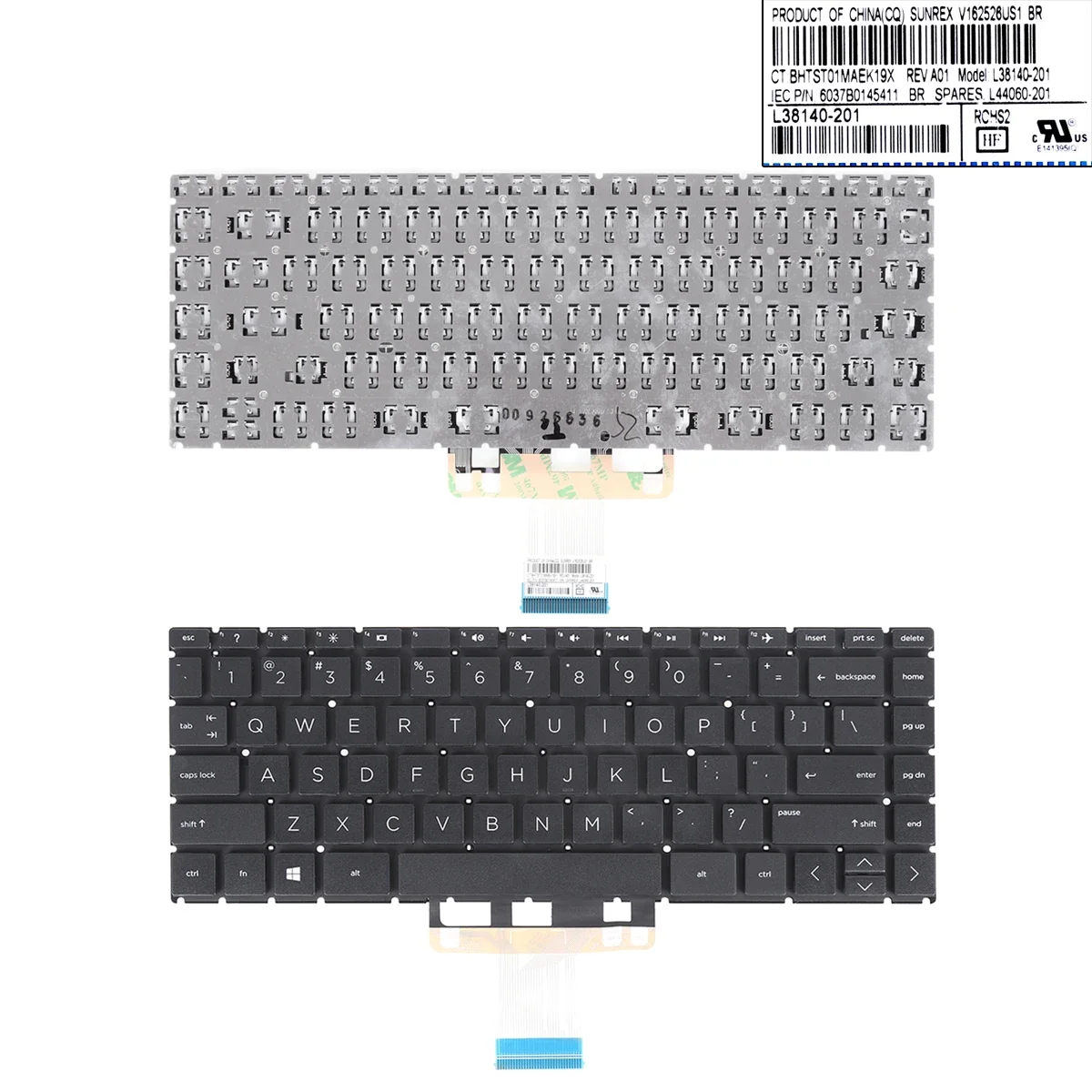 US Laptop Keyboard for HP 14-BD 14-CC 14-CD 14M-CD 14-CE 14-CF 14-CK 14-CM Black