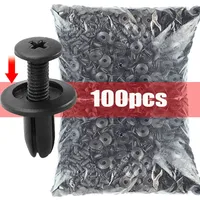 Car Bumper Fender Black Rivet Car Tool Fastener Clips 8mm Auto Universal Plastic Expansion Nails Fasteners Screw