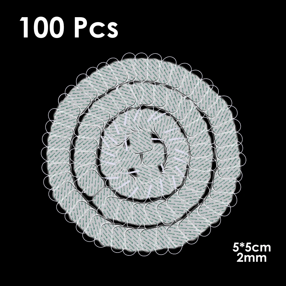 

5*5cm EMS Electrode Pads Nerve Muscle Stimulator Silicone Gel Tens Electrodes Digital Acupuncture Physiotherapy TENS Pads