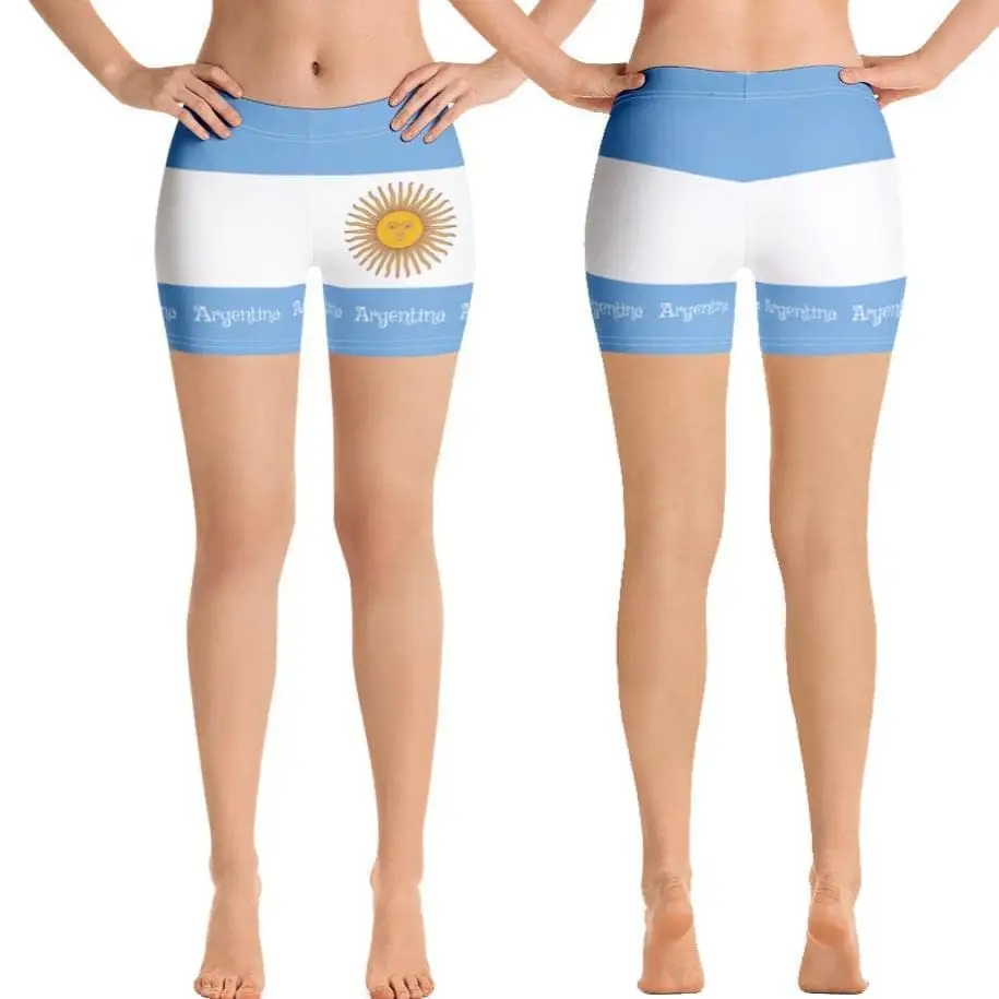 المرأة الأرجنتينية العلم اليوغا السراويل مريحة للتنفس اللياقة البدنية السراويل أزياء التجفيف السريع جنوب شرق آسيا أوروبا أمريكا الساخن