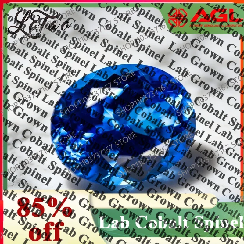 

TOPTOP Top Lab Grown Cobalt Spinel Oval Cut Blue Color Gemstone For DIY Ring Necklace Earrings Making Materials Selectable Certi