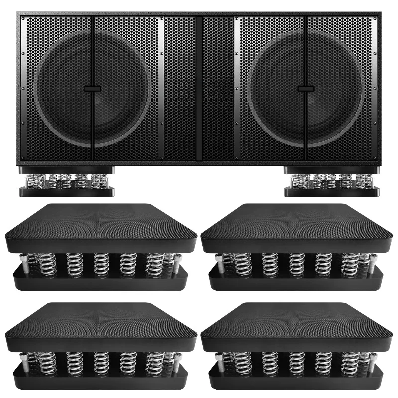 Speaker shock-absorbing pad spring adjustable shock-absorbing base subwoofer anti resonance ground sound insulation