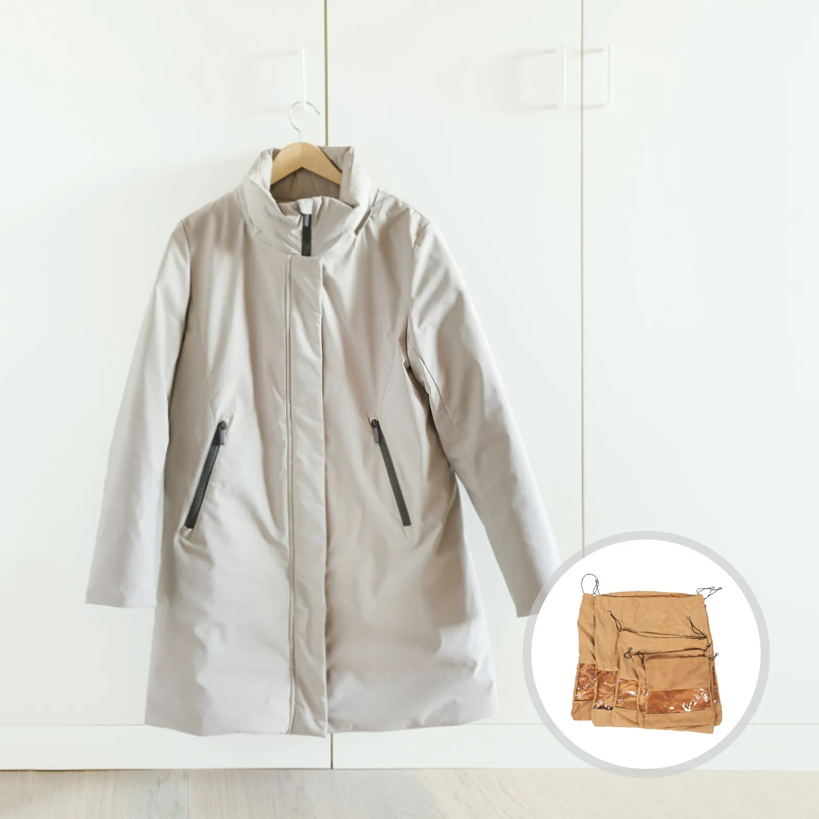 

5Pcs Transparent Window Drawstring Garment Bags for Down Jackets Handbags Shoes Moisture Proof Dust Proof Space Saving Travel