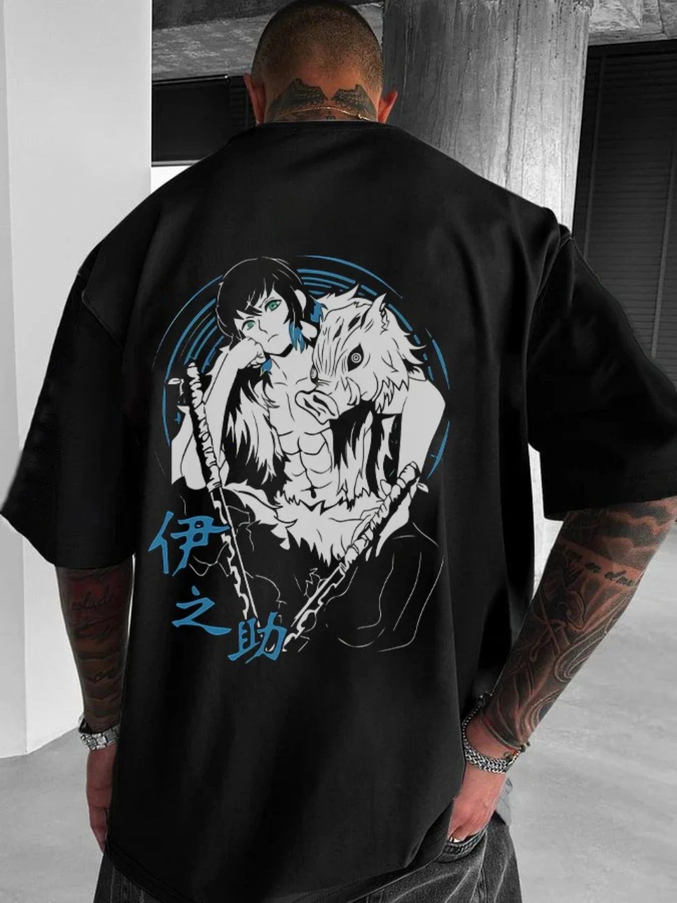 

Anime Style T-shirt Men's Summer Casual Versatile Comfortable Loose Short-sleeved Crew Neck Top Fashion Men's Clothing