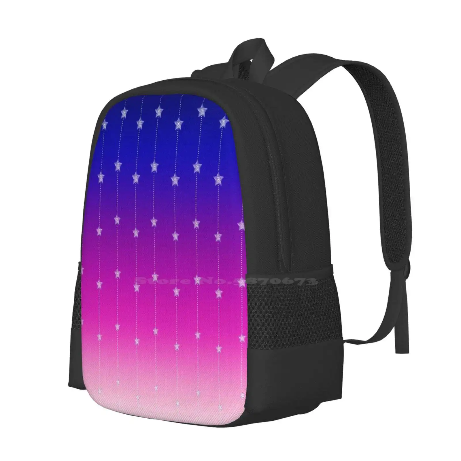 Ombre Stars Hot Sale Schoolbag Backpack Fashion Bags Ombre Stars Pink Christine Daae Phantom Poto Star Princess Sky Astronomy