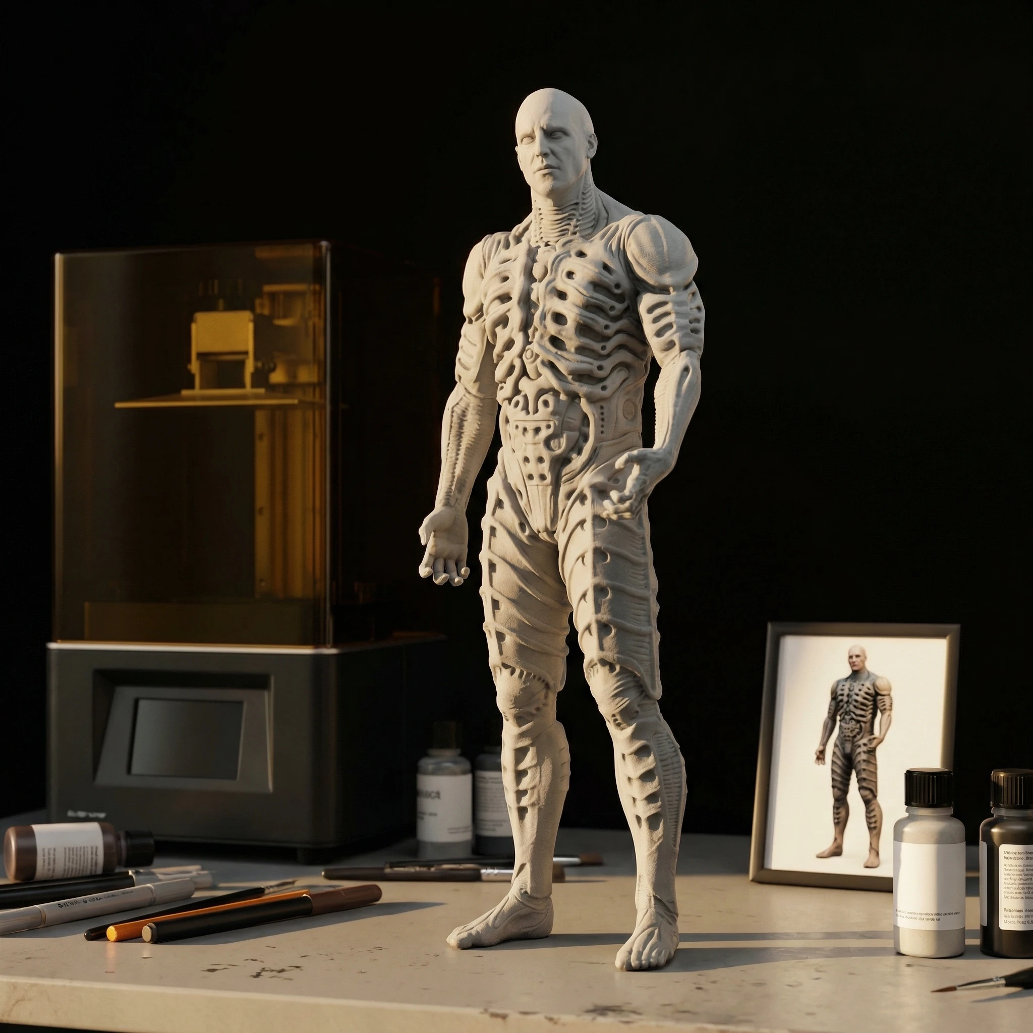 1/24 1/18 1/12 The Last Engineer Unpainted Unassembled 3D Printing Resin Model Garage Kits (Requires Painting and Assembly)
