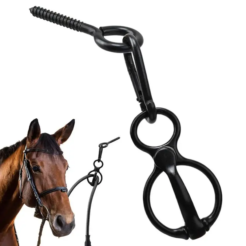 Horse Pull Back Tie Ring Stainless Steel Horse Trailer Tie Ring Wear-Resistant Horse Tack Horse Training Equipment For Trainers