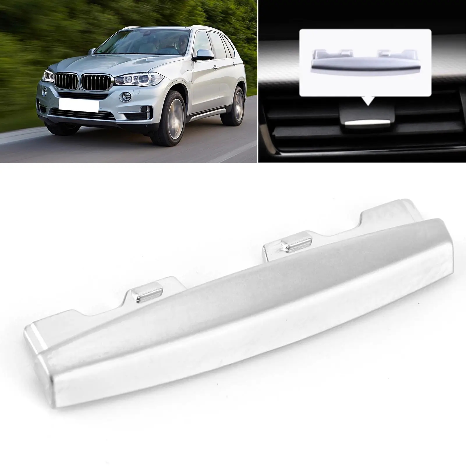 AC Vent Tab Air Conditioning Outlet Clip Chrome Plated Fit for BMW X5 X6 F15 F16 2014 2015 2016 2017 2018 Accessories