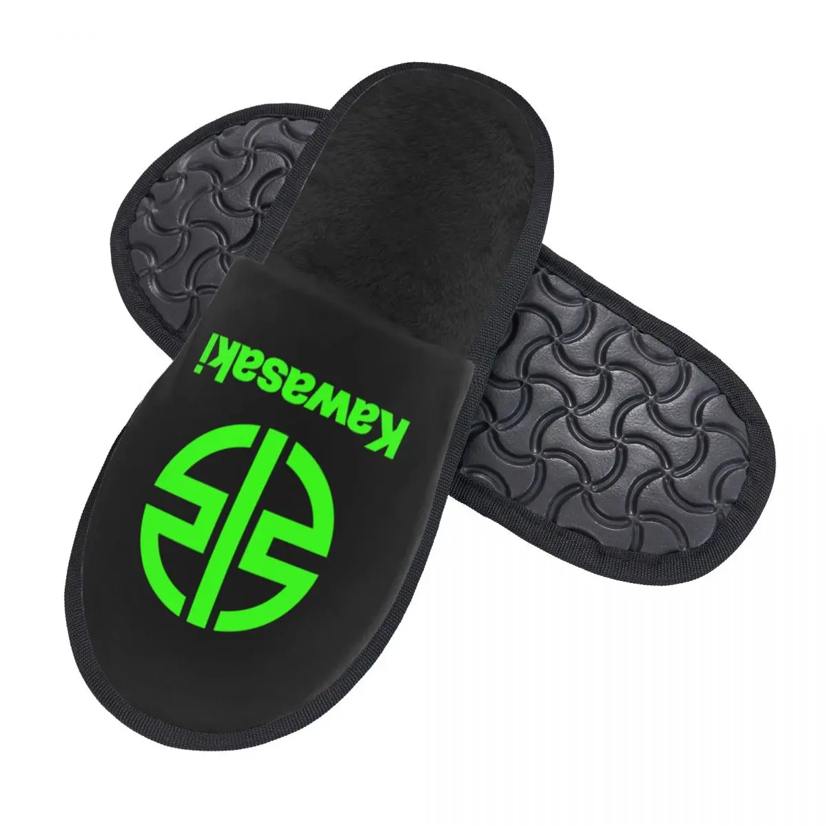 Custom Motorcycle Sport Racing Kawasakis House Slippers Women Comfy Memory Foam Slip On Bedroom Slipper Shoes