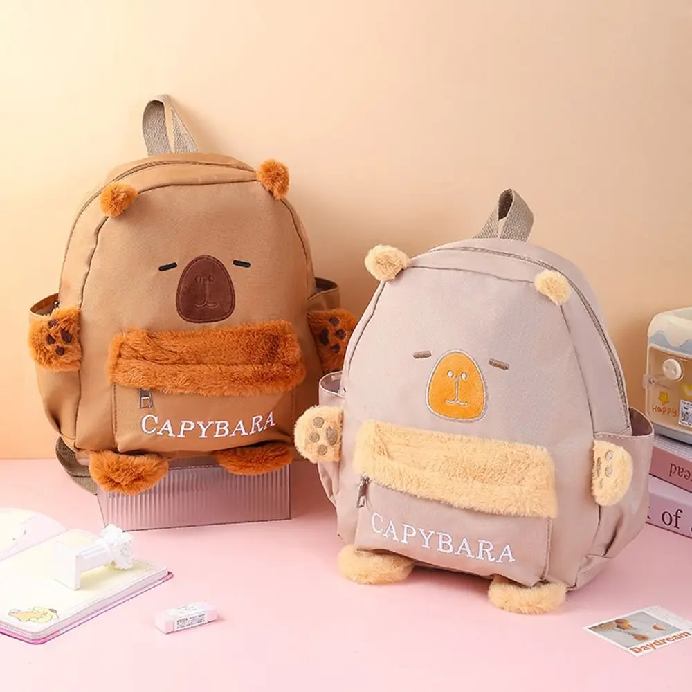 

New Plush Capybara Backpack Large Capacity Multi-functional Bookbag Lightweight Rucksack Travel