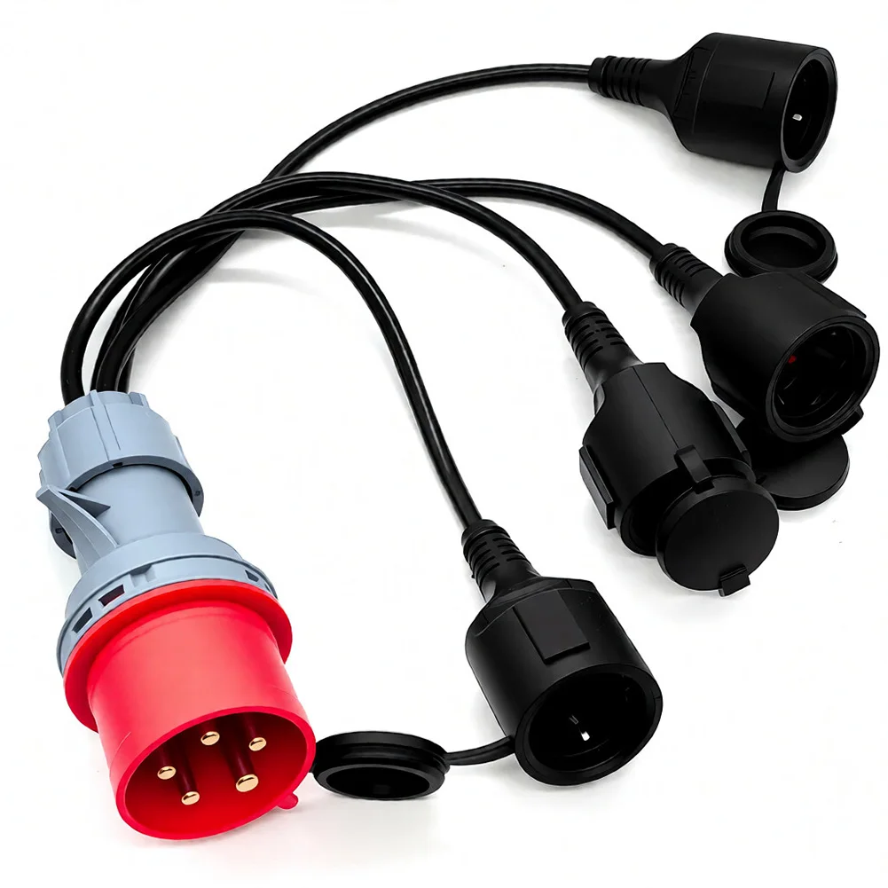 400V 16A Power Splitter With 4x230V Outlets 1 To 4 For Socket Adapter 400V 16A For RV For 32A Industrial Power Splitter