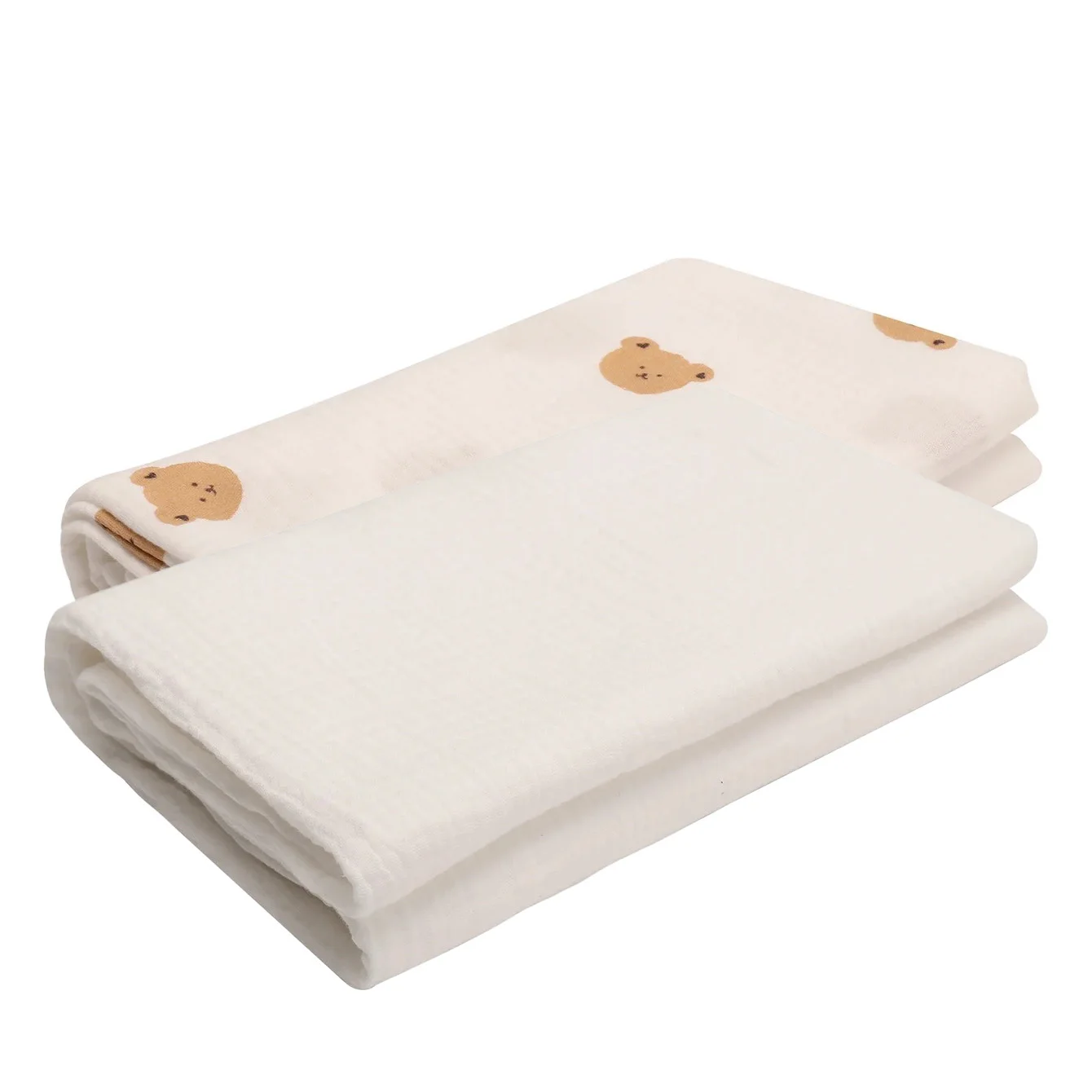 

Ultra Soft 2pcs Baby Muslin Swaddle Blankets, Breathable Cotton Swaddling Wrap for Infant Nursery & Stroller