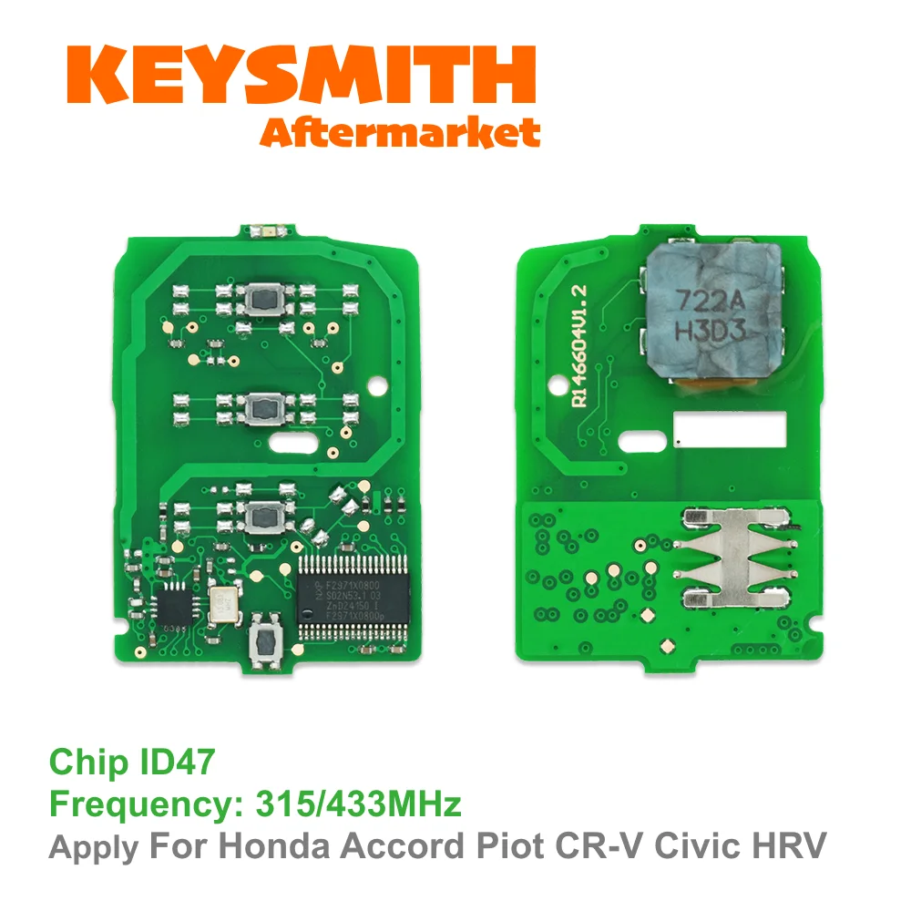 KEYSMITH 433MHz ID47 Chip KR5V2X 2/3/4/5/6/7BNT Smart Remote Car Key Fob For Honda Accord Piot CR-V Civic HRV 2016 2020 view 4