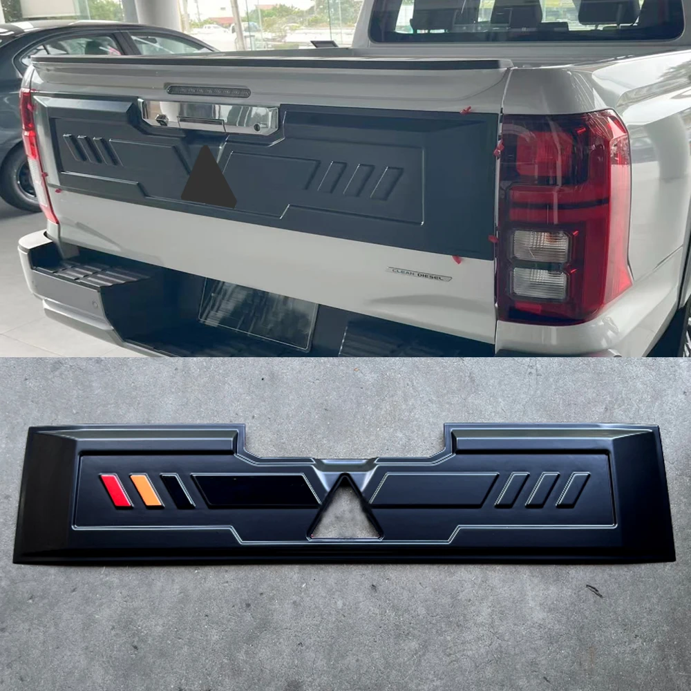 

Rear Door Tailgate Cover Trim For Mitsubishi Triton L200 2023 2024 2025 Tailgate Protector Auto Part Car Styling