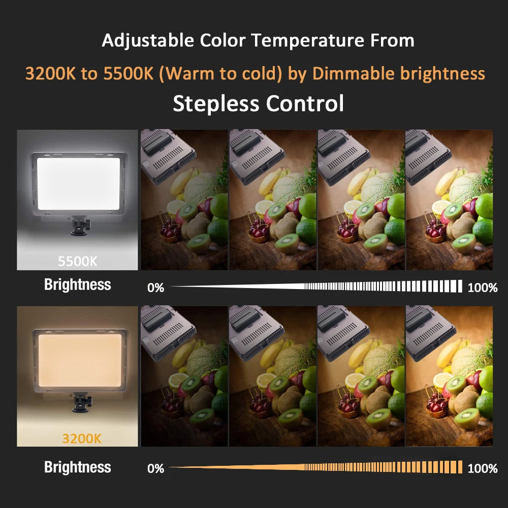 Mcoplus-led 조명 비디오 사진 영상 촬영 필라이트 CRI95 + RBG 램프, 캐논 니콘 소니 후지 카메라 유튜브 틱톡 브이로그용