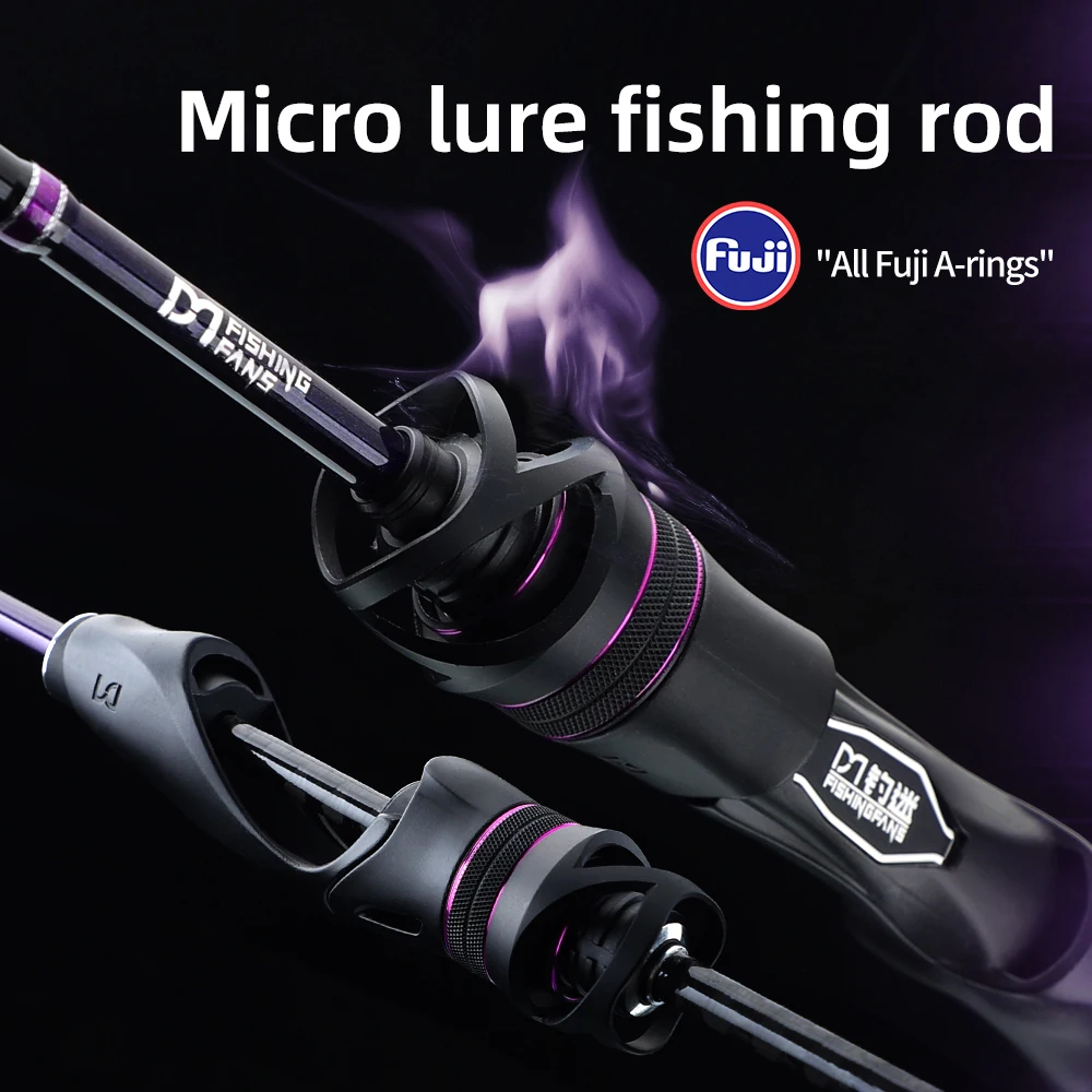 FISHINGFANS FUJI ALCONITE GUIDE UL Ultralight Fishing Rod Solid Tip for Trout Crappie Small Fish Rattle Reel Seat Fishing Rod