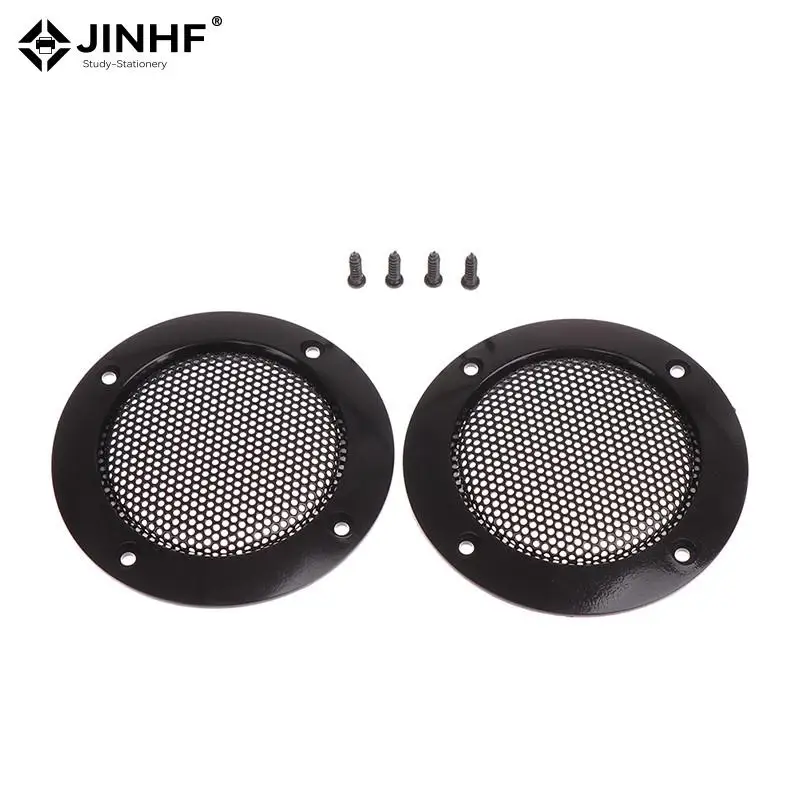 2PCS 2นิ้วสีดำเปลี่ยนลำโพงป้องกันตาข่ายสุทธิ Grille วงกลมลำโพงอุปกรณ์เสริม
