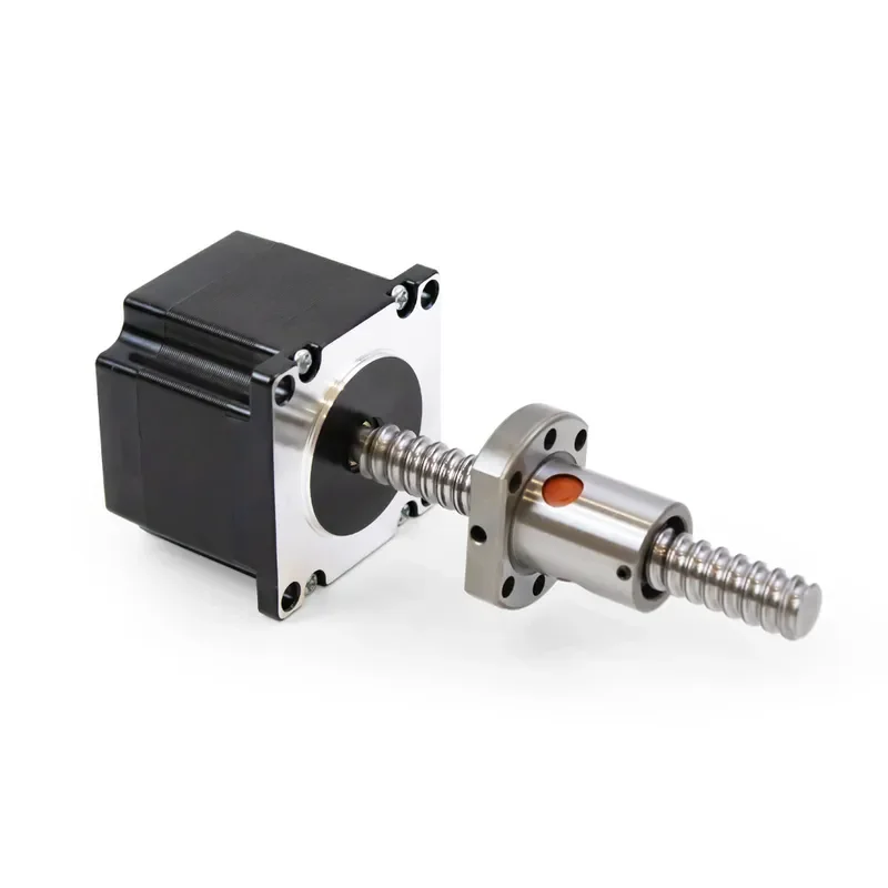 Nema 23 Stepper Motor with Ball Screw & Nut - Custom Shock-Absorbing Linear Motion Motor for Automation