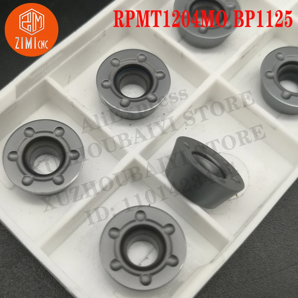 RPMT1204MO BP1125 دورة في الدقيقة 1204 كربيد إدراجات الطحن أدوات تحول القطع مخرطة CNC القاطع Blad 10 قطع معدن مخرطة ميكانيكية
