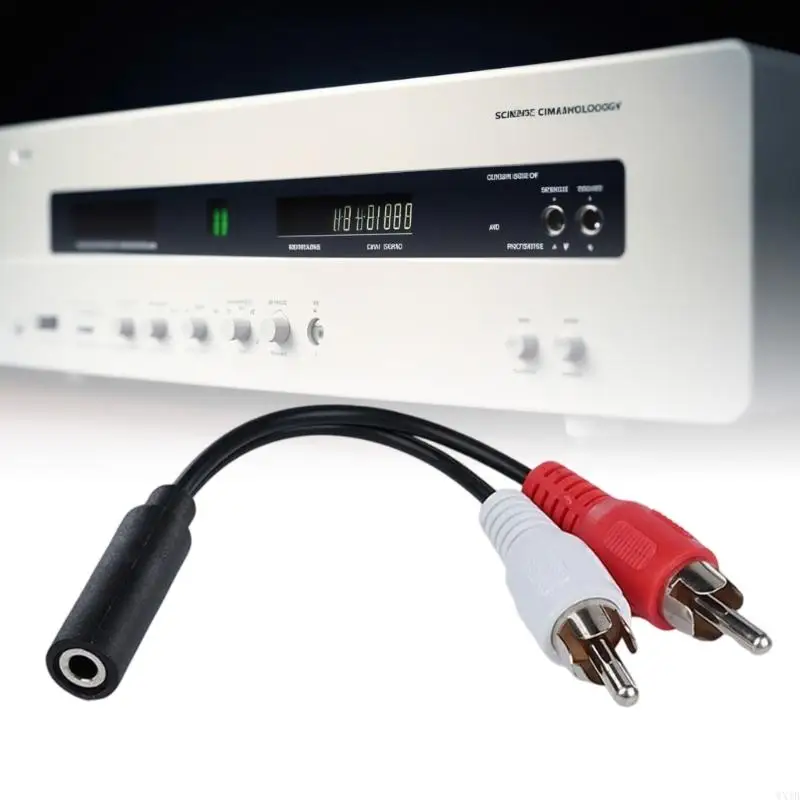 3.5mm to 2RCA Sound Cable Splitter Connectors Replacement for Phone Tablet Home Theater Amplifiers Speaker Stereo 