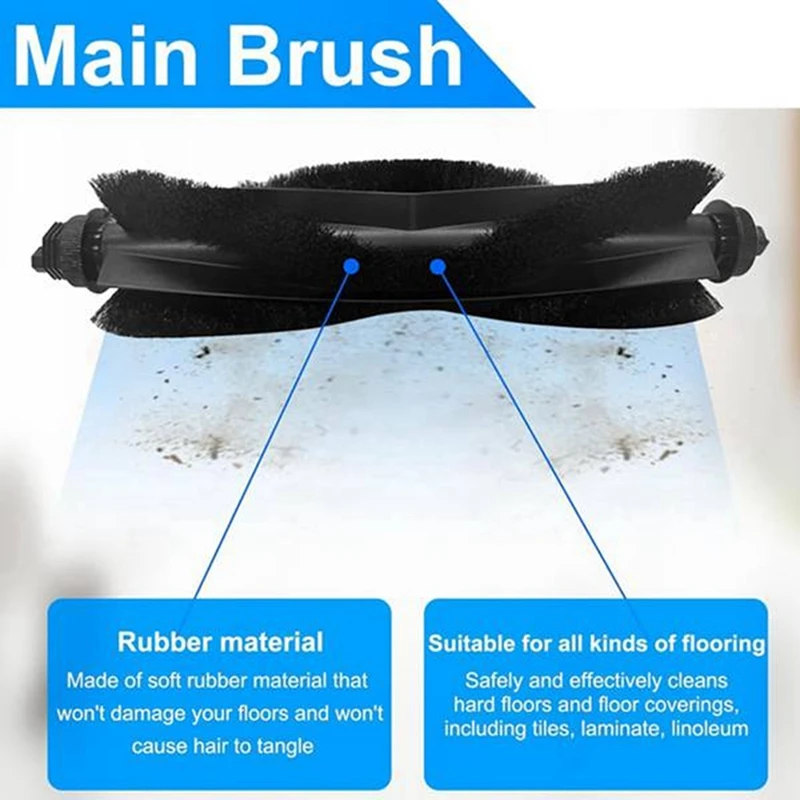 ロボット掃除機アクセサリーキット,掃除機,メインブラシ,フィルターダストバッグ,クリーニングに適しています,l50,s,l60,l60,16個