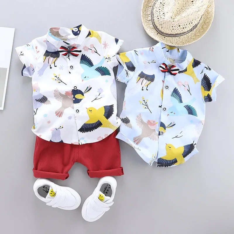 

New Summer Baby Clothes Suit Children Boys Shirt Shorts 2Pcs/Sets Toddler Fashion Casual Costume Infant Clothing Kids Tracksuits