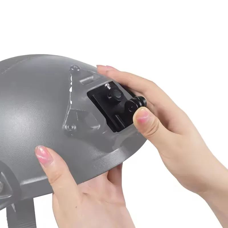 Suporte de montagem de base de capacete NVG, acessório de conector de placa de liberação rápida de liga de alumínio para câmeras de ação Gopro Hero SJcam DJI OSMO