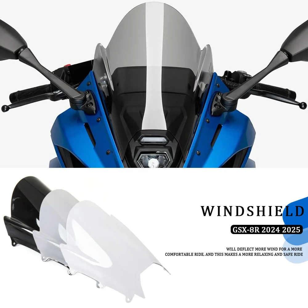 

Motorcycle Accessories New GSX8R Windscreen Windshield Wind Shield Screen Protector For Suzuki GSX-8R GSX 8R 2024 2025