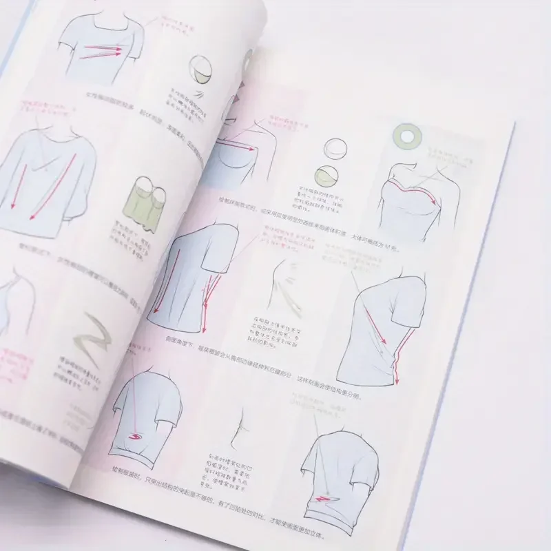 Cartoonist's Hand drawn Notes: Clothing and Posture Drawing Techniques, Chinese Version