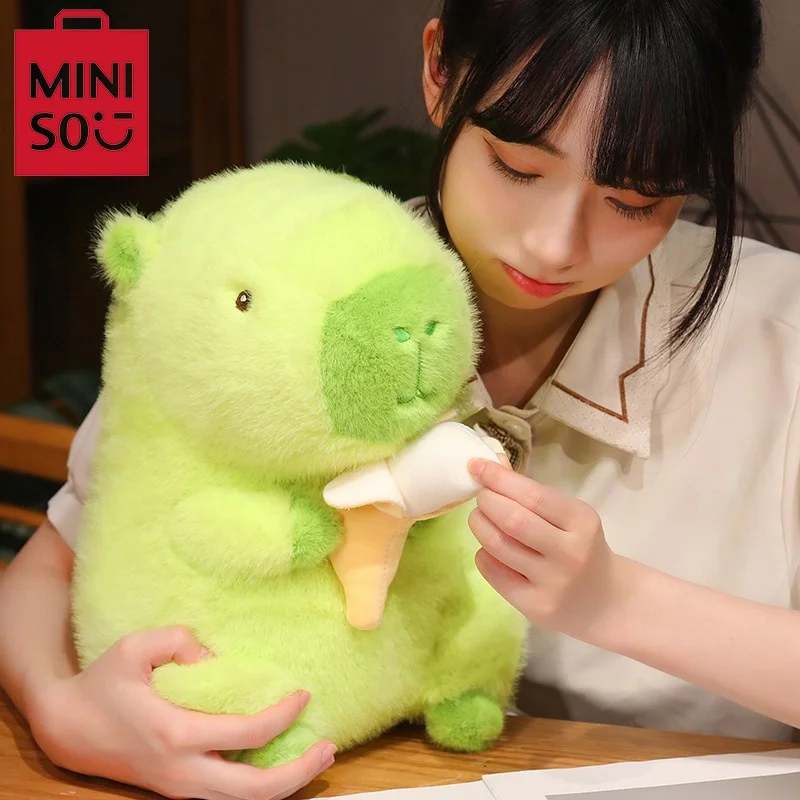 Miniso-muñeco de peluche Kapibala Capybara para niños y niñas, juguete de felpa lindo, transformable en almohada, regalo de Anime Kawaii, nuevo