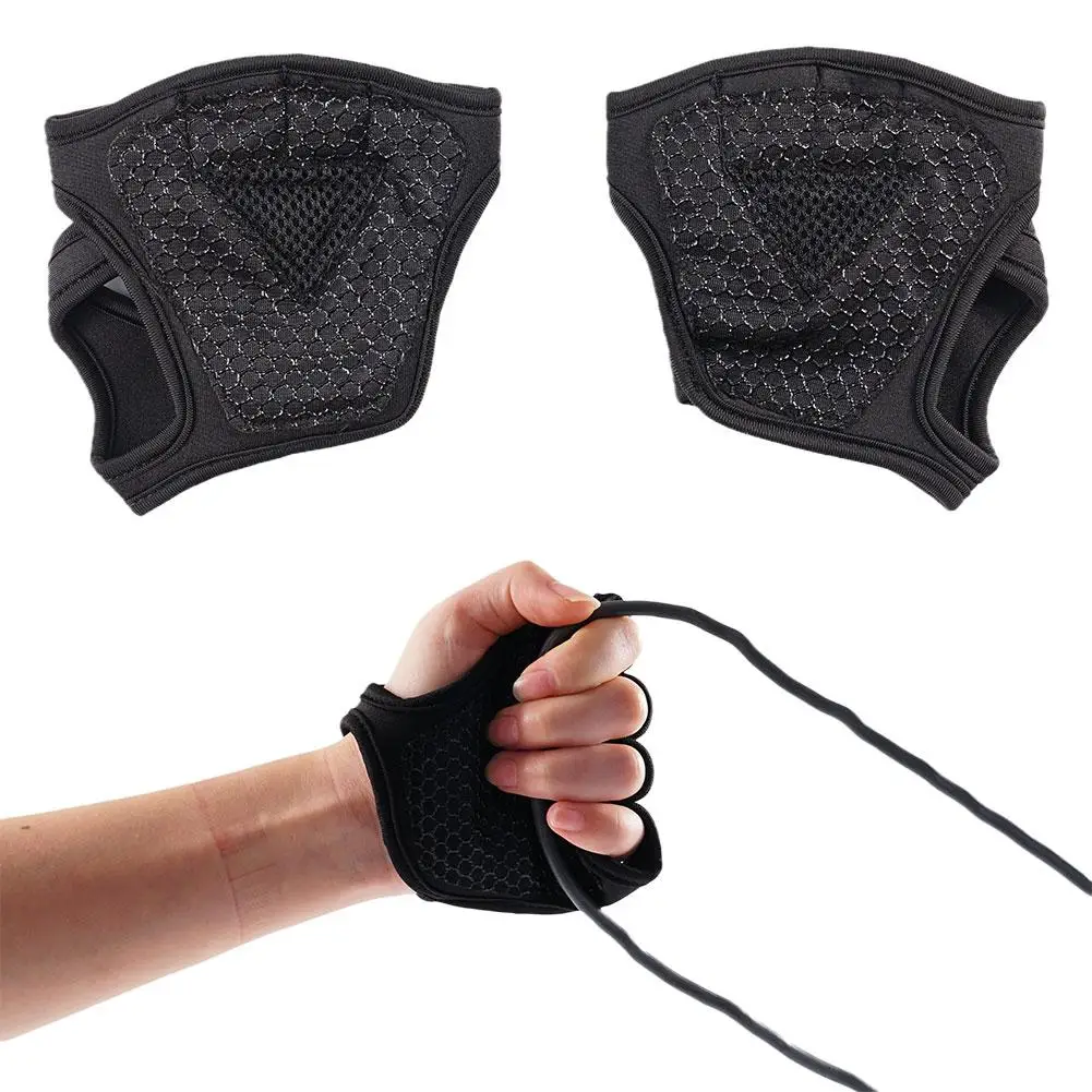 Hand Palm Protector Gym Fitness Gloves Bodybuilding Pads Dumbbell Training Weight Gloves Grips Power Lifting Workout Gloves view 4
