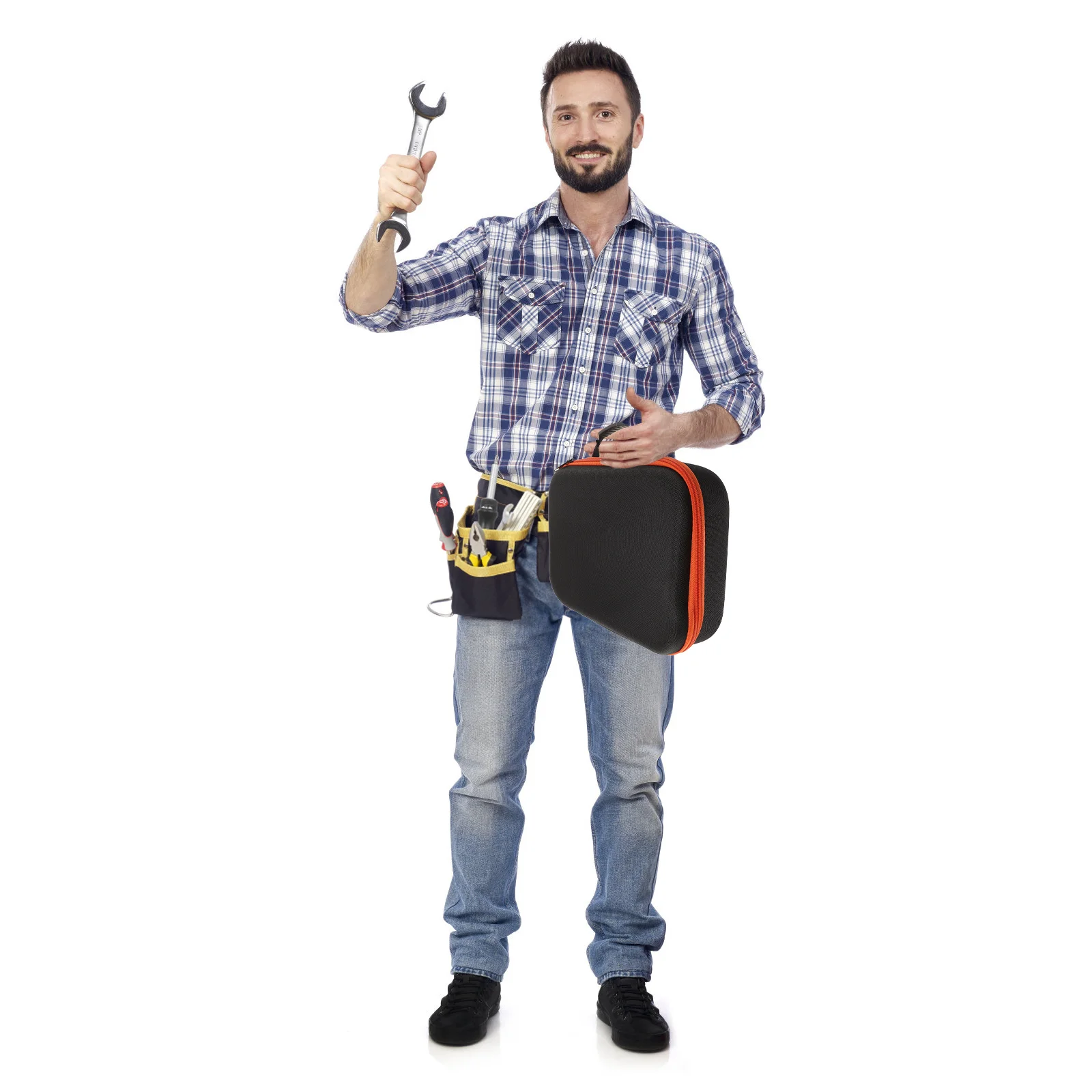 

Electric Drill Grinder Tool Pouch Oxford Cloth Zipper Utility Bag Durable Organizer for Storage Tools Tool Pouch