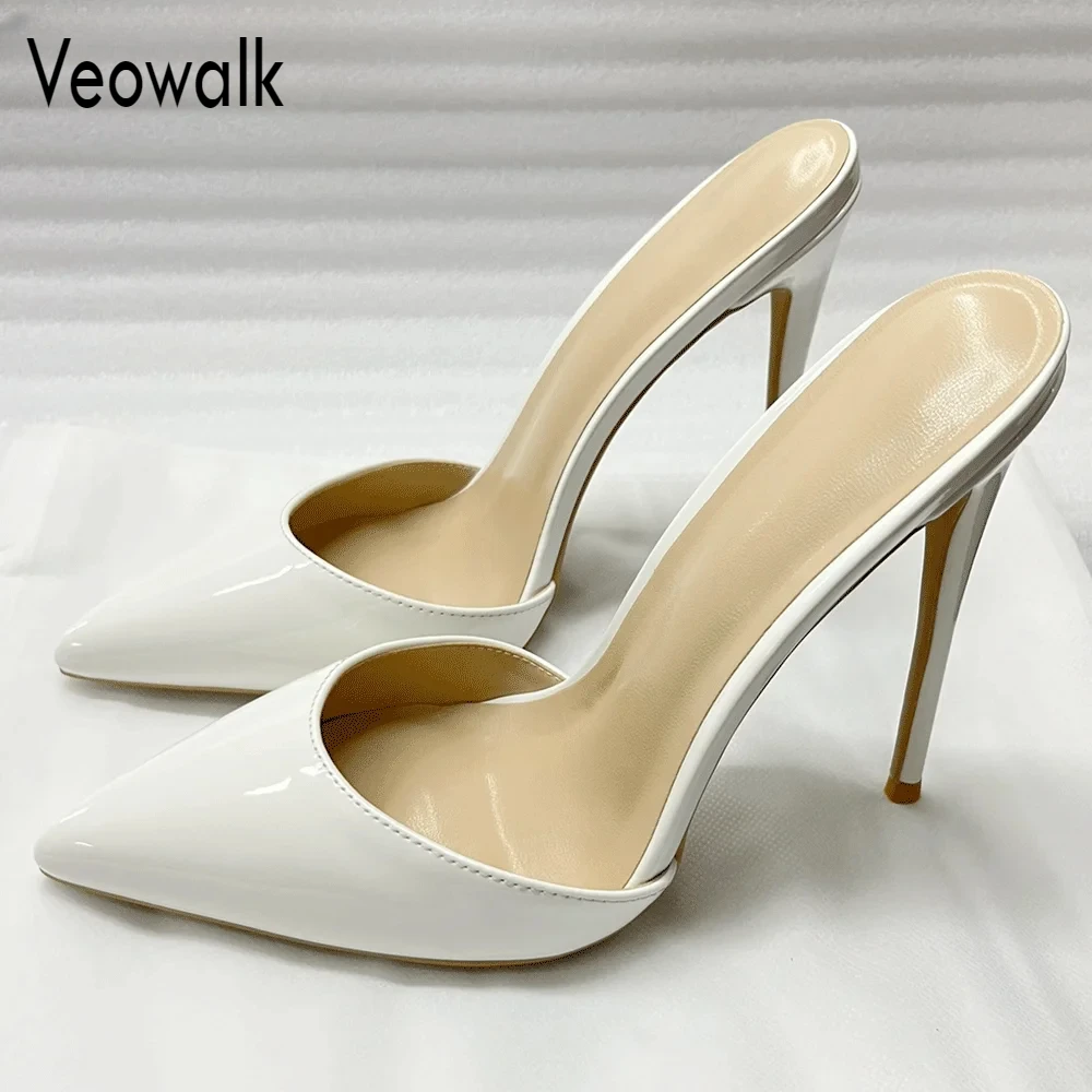 

Летние модные тапочки на высоком тонком каблуке 12 см, женские шлепанцы с острым носком, туфли-лодочки на шпильке, женские вечерние модельные туфли, наряд, повседневные сандалии