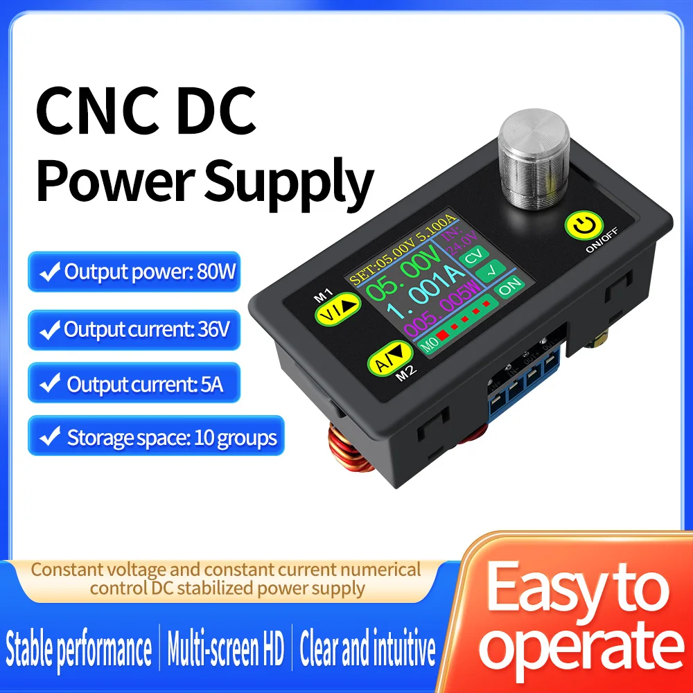 WZ3605E DC-DC Buck Boost Converter Power Supply Module 36V 5A 80W Adjustable Voltage Current CCCV Step Up Down