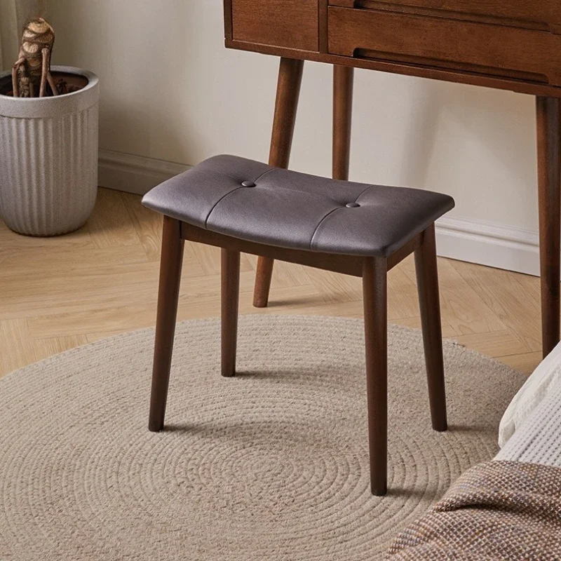 Multi-functional Solid wood saddle stool household makeup stool bedroom dresser stool