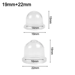 2pcs Fuel Primer Bulb Set 19/22mm Carb Primer Bulb Cap Carburetor Spare Parts For Chainsaws Blower Trimmer Brushcutter Replace