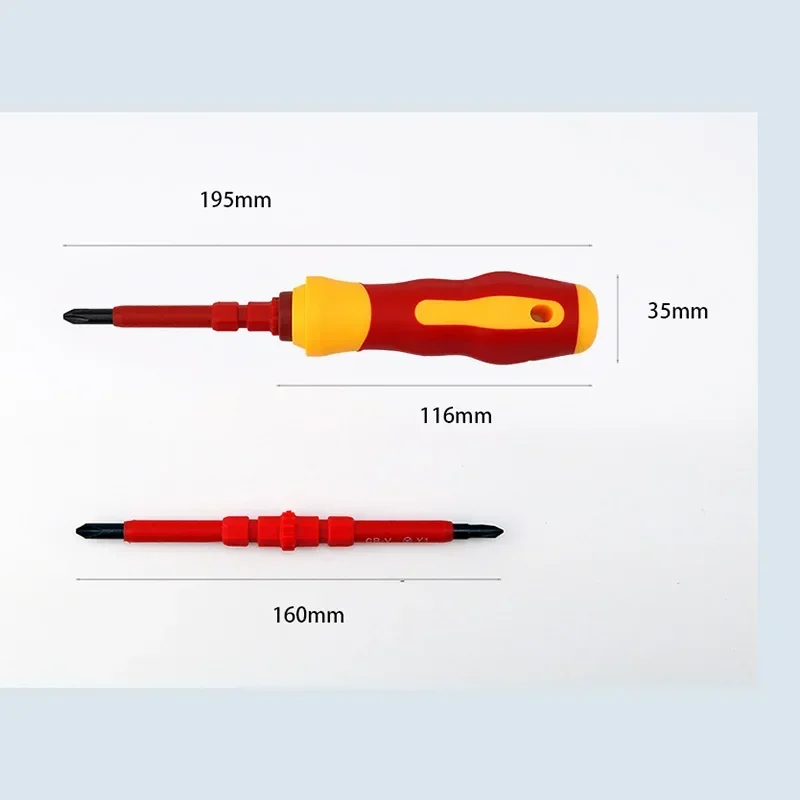 

8 in 1 Electrical Insulated Repairing Maintenance Tools Driver Bit Magnetic Phillips Slotted Screwdrivers Screw Holder