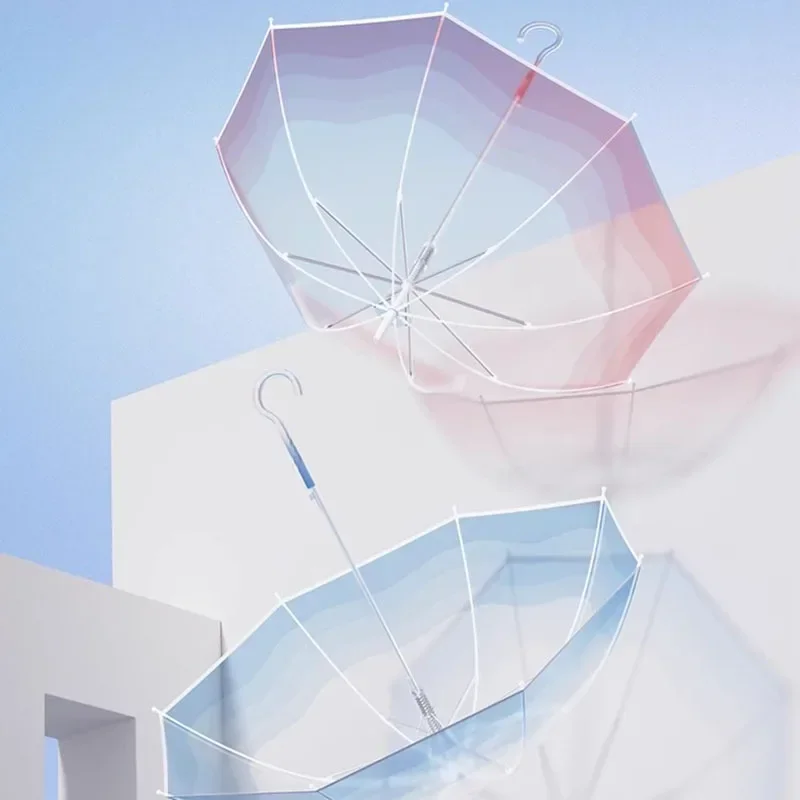 

Самурайский японский зонт, прозрачный обратный роскошный шляпа, светодиодный кружевной зонт с длинной ручкой для девочек, винтажный зонт Guarda Chuva, дождевик