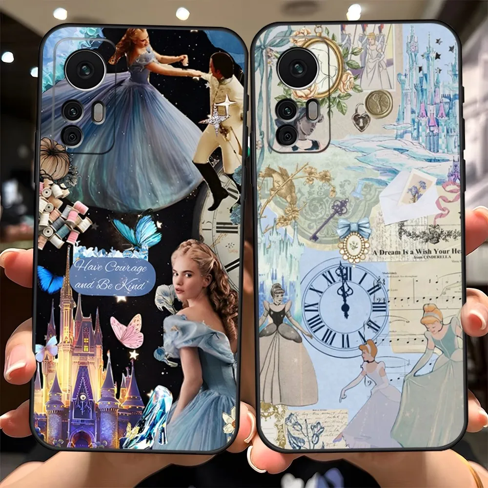 Princess Cinderella Phone Case Shell for Xiaomi Redmi Note 13 10 12 Pro POCO F4 F5 X5 Pro 12 13 11T Lite Ultra Cover