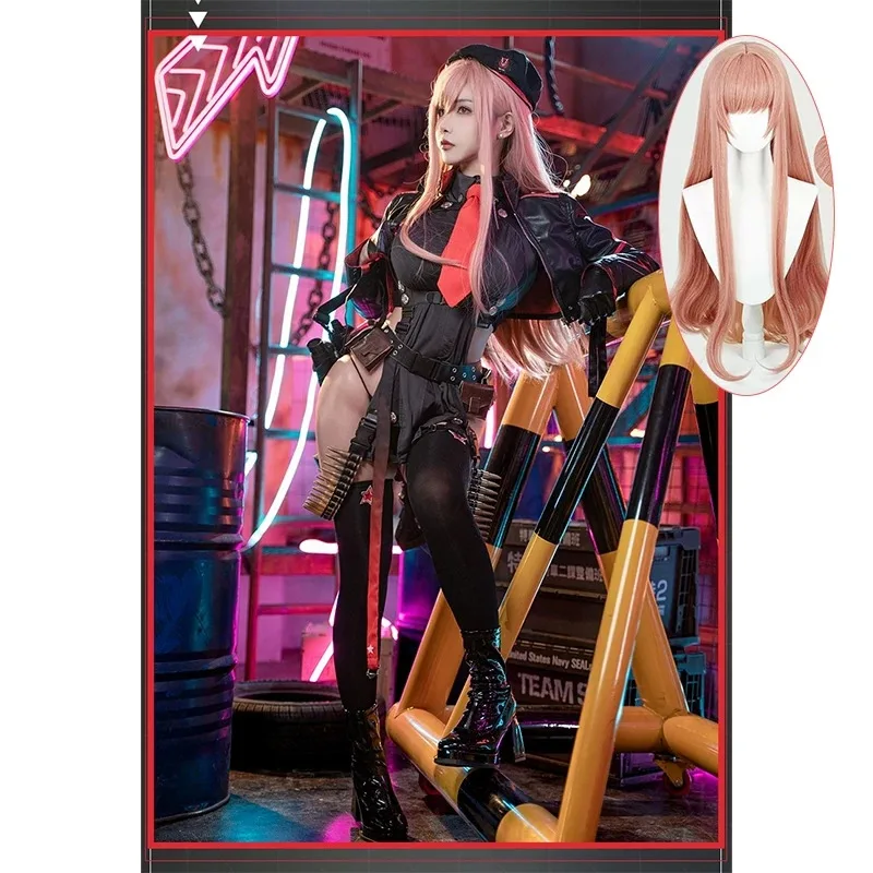 

Rapi Cosplay Costume Nikke The Goddess Of Victory Rapi Sexy Women Uniform Halloween Role Play Party Outfit Fullset Suit with wig